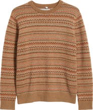 Schott NYC Fair Isle Wool Blend Sweater