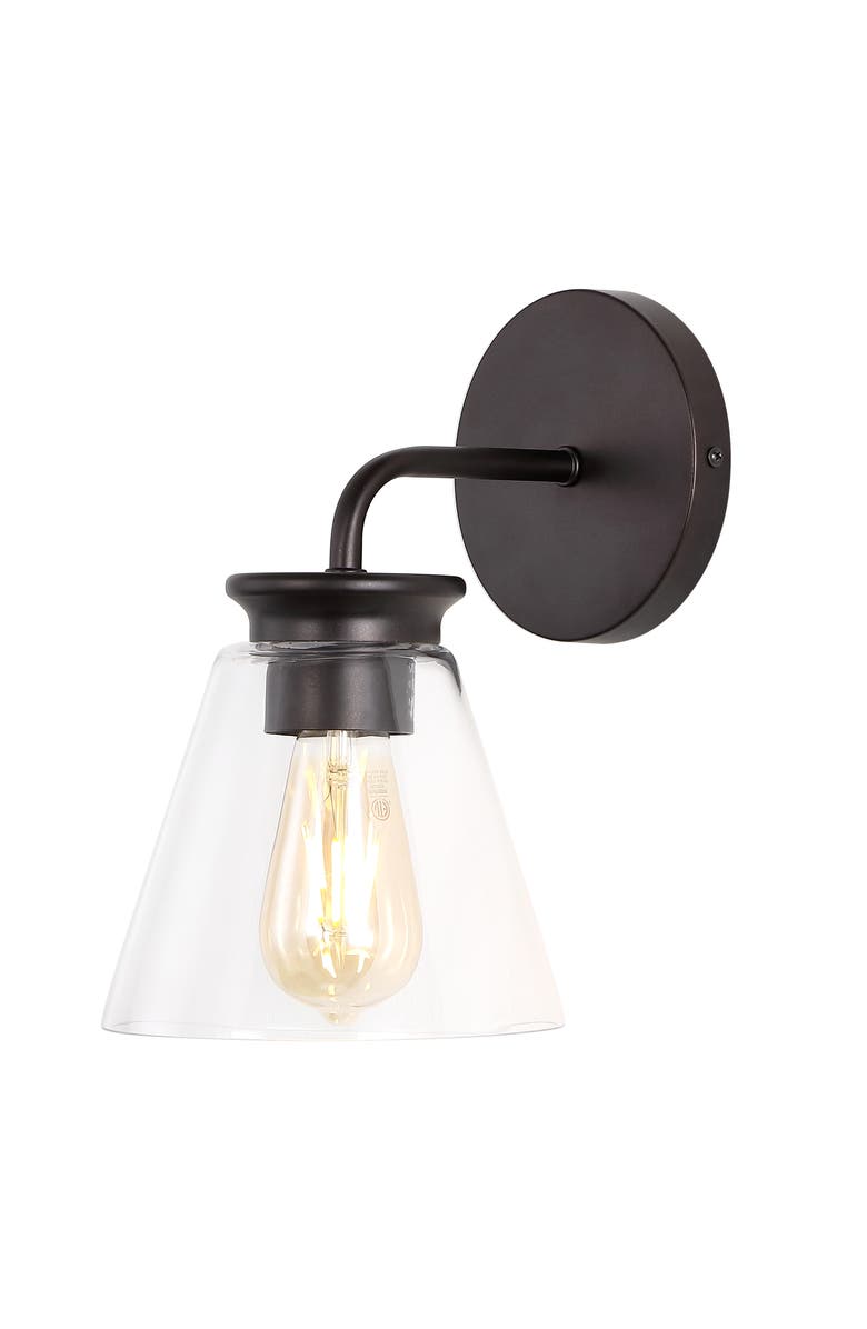 JONATHAN Y Kondo 1-Light Modern Farmhouse Iron LED Vanity, Main, color, 