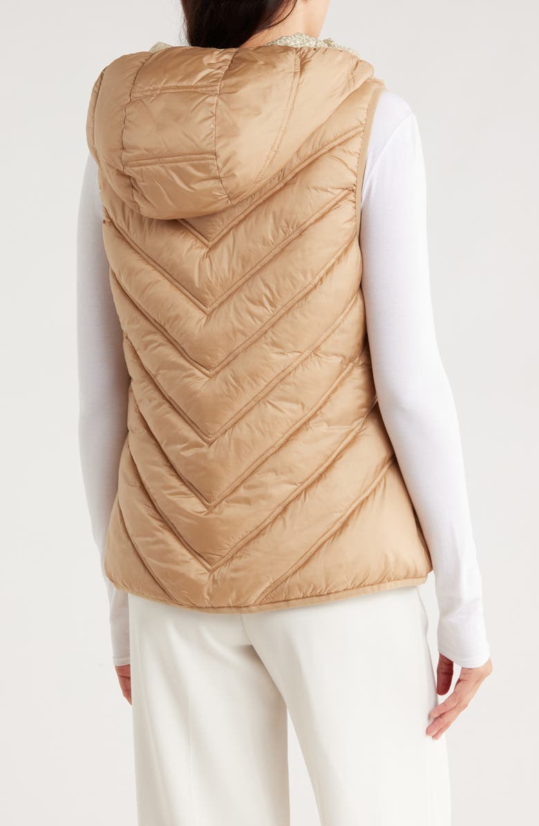 Michael Kors Water Resistant Reversible Packable Quilted Vest, Alternate, color, Khaki