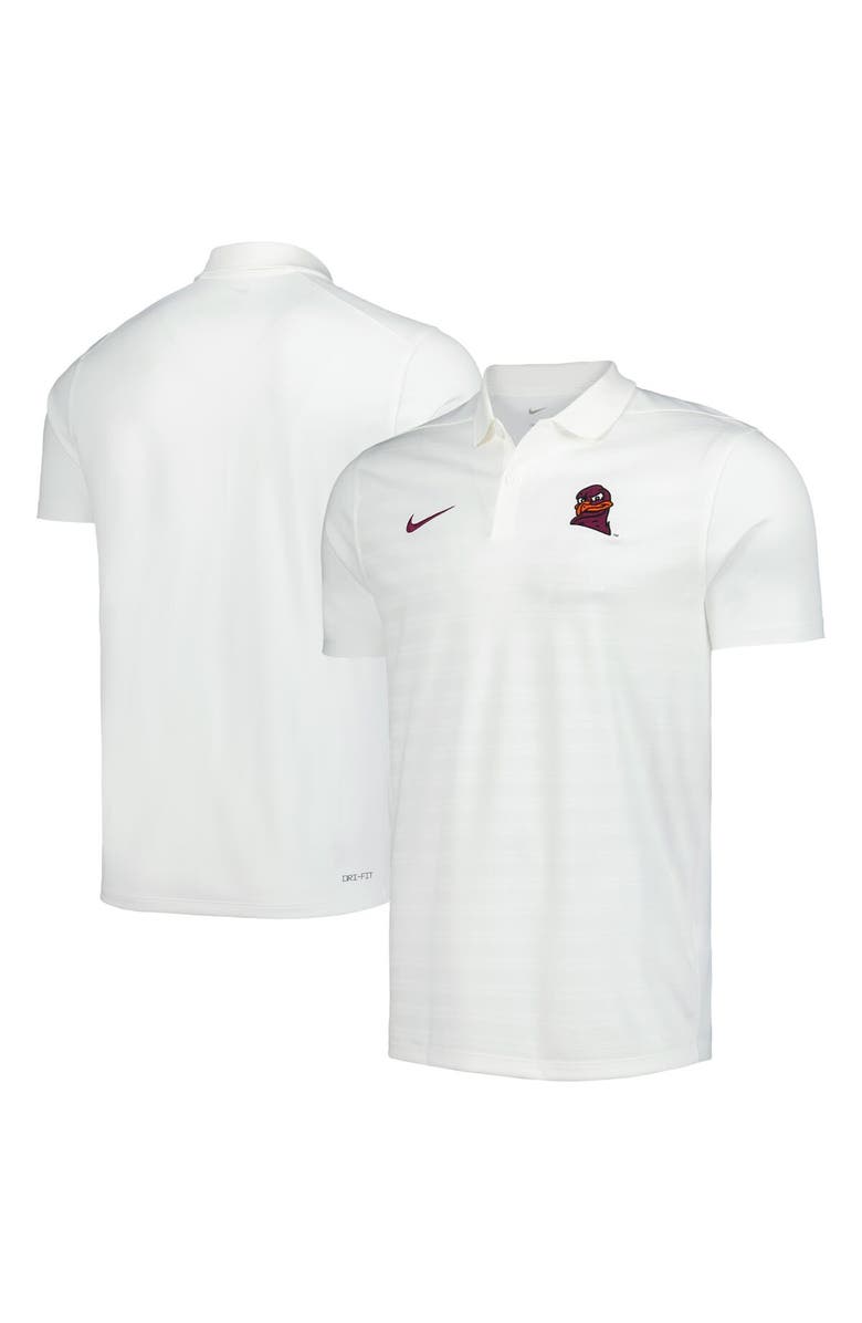 Nike Men's Nike White Virginia Tech Hokies 2024 Early Season Coaches Sideline Polo, Main, color, White