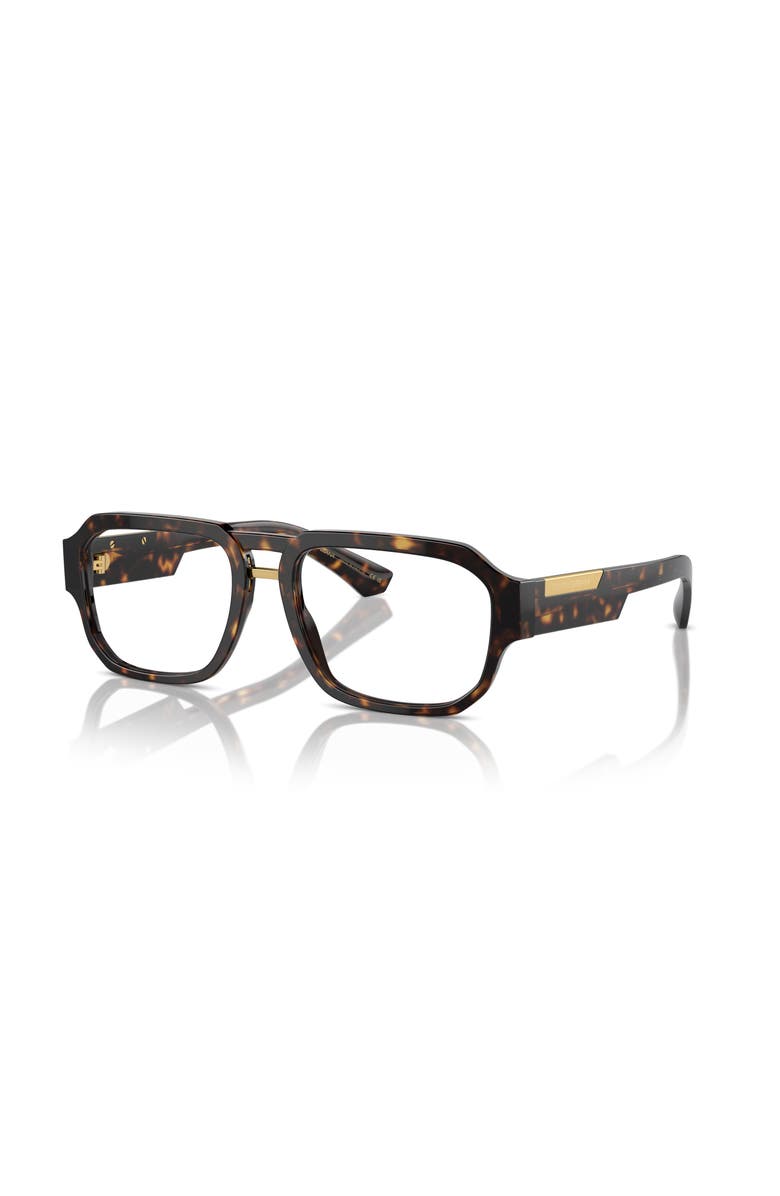 Dolce&Gabbana 53mm Pilot optical glasses, Main, color, Tortoise