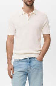 MANGO Ribbed Polo Sweater