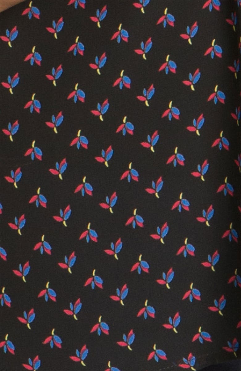 Olivia Moon Sheer Print Henley Blouse, Alternate, color, 