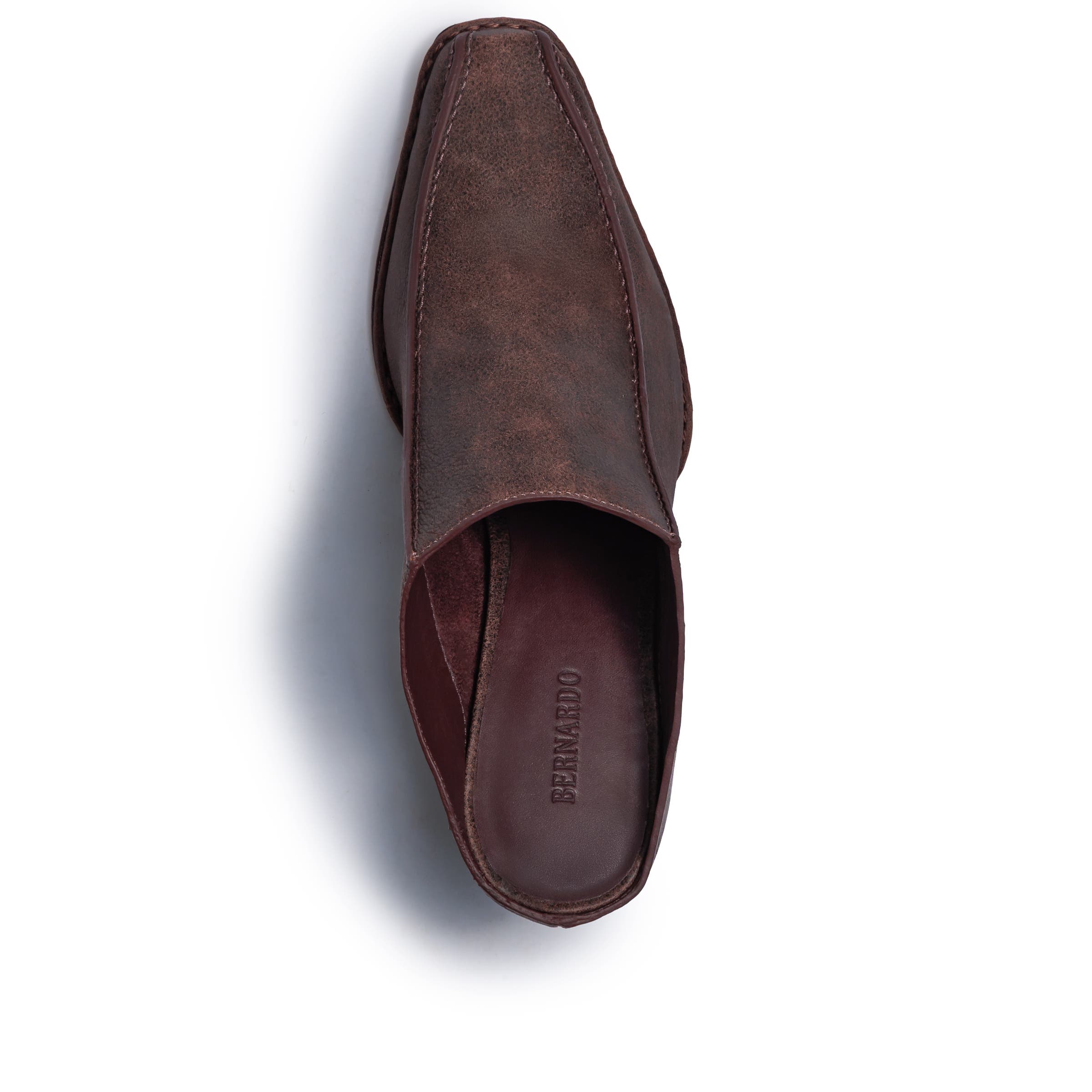 Brynn Heeled Mule, Alternate, color, DARK CHOCOLATE