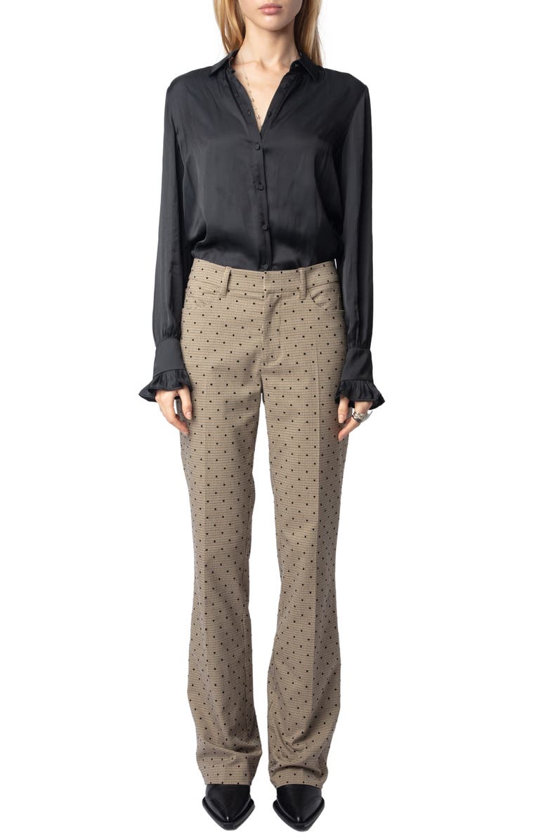 Zadig & Voltaire Pistol Check Dots Pants, Alternate, color, 