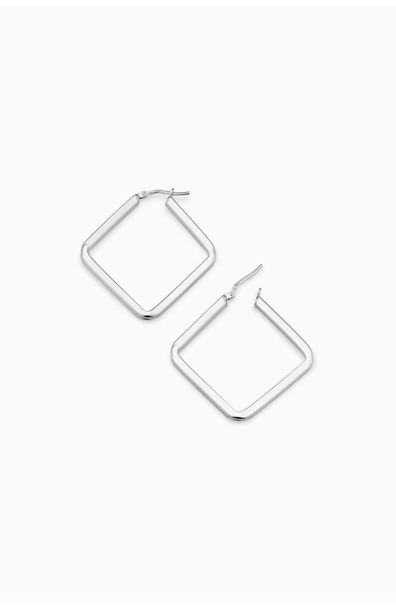 Oradina Quad Midi Hoops in Sterling Silver, Alternate, color, Silver