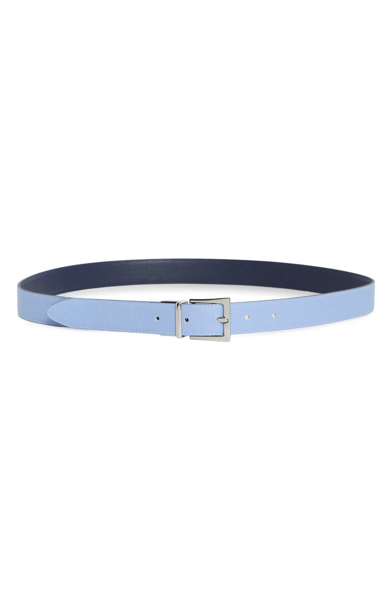 Longchamp Reversible Leather Belt, Alternate, color, Navy/ Blue Mist
