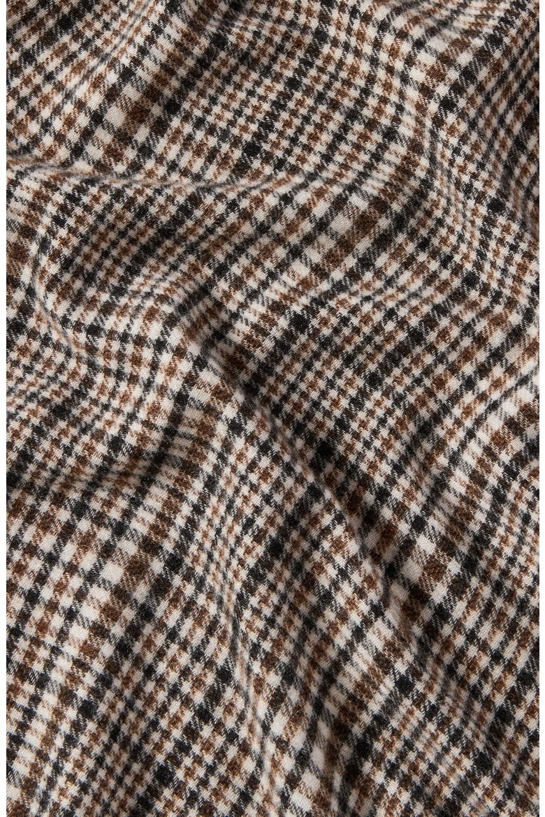 Cashmere Prince of Wales scarf, Alternate, color, Brown