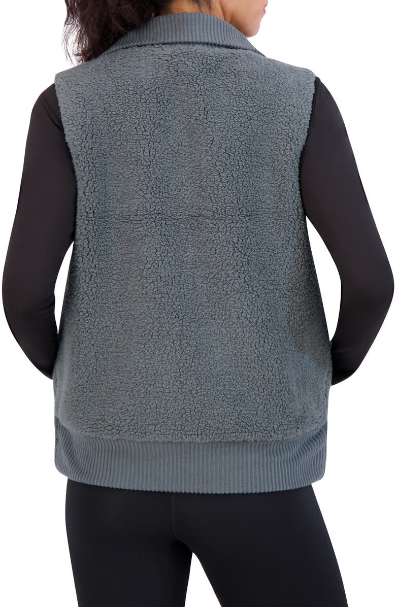 SAGE COLLECTIVE Mixed Fleece Vest, Alternate, color, Urban Chic