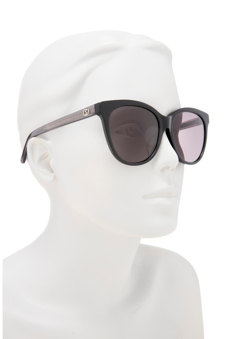 56mm Best Sunglasses, Alternate, color, SHINY BLACK