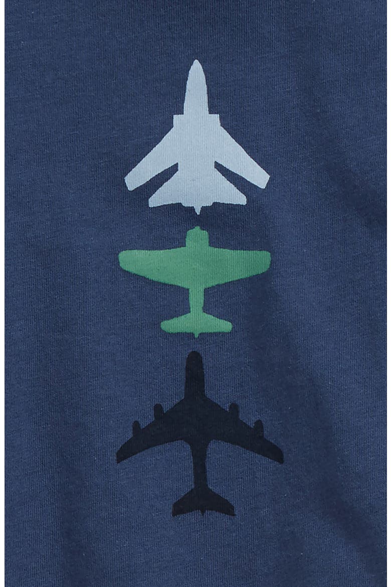Airplane Graphic T-Shirt & Jogger Pants Set, Alternate, color, NAVY DENIM CHILL