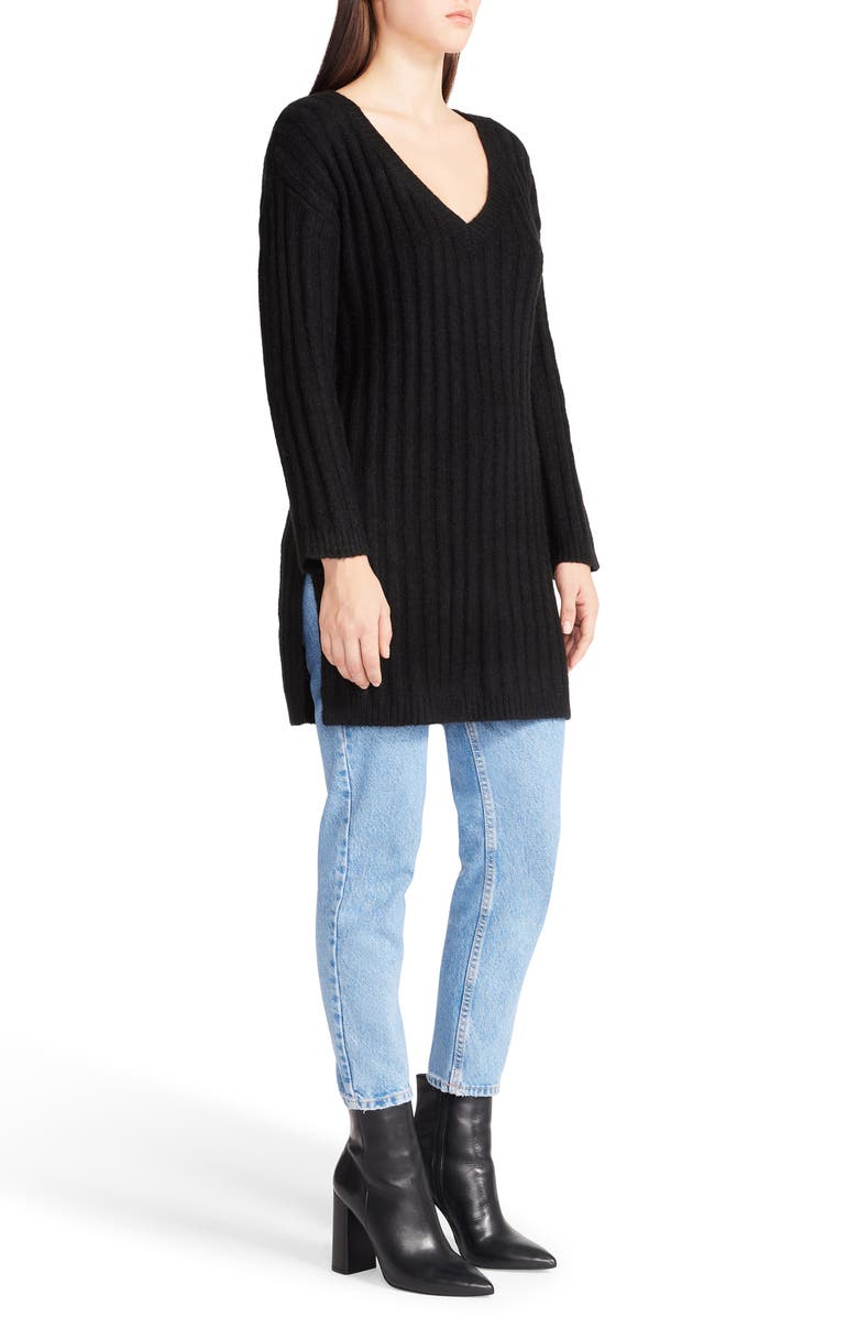 BB Dakota by Steve Madden Big Deal V-Neck Rib Sweater Dress, Alternate, color,