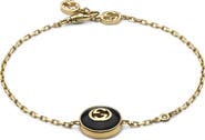 Gucci Interlocking-G Black Onyx Bracelet