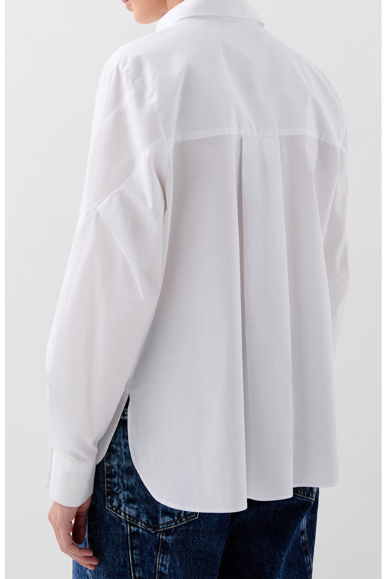 Pleat Sleeve Shirt, Alternate, color, White