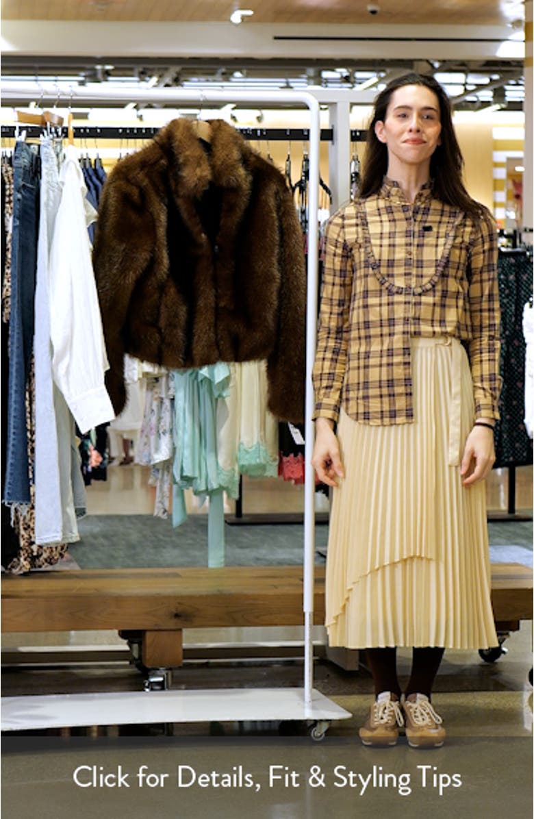 Bowie Short Faux Fur Bomber Jacket, sales video thumbnail