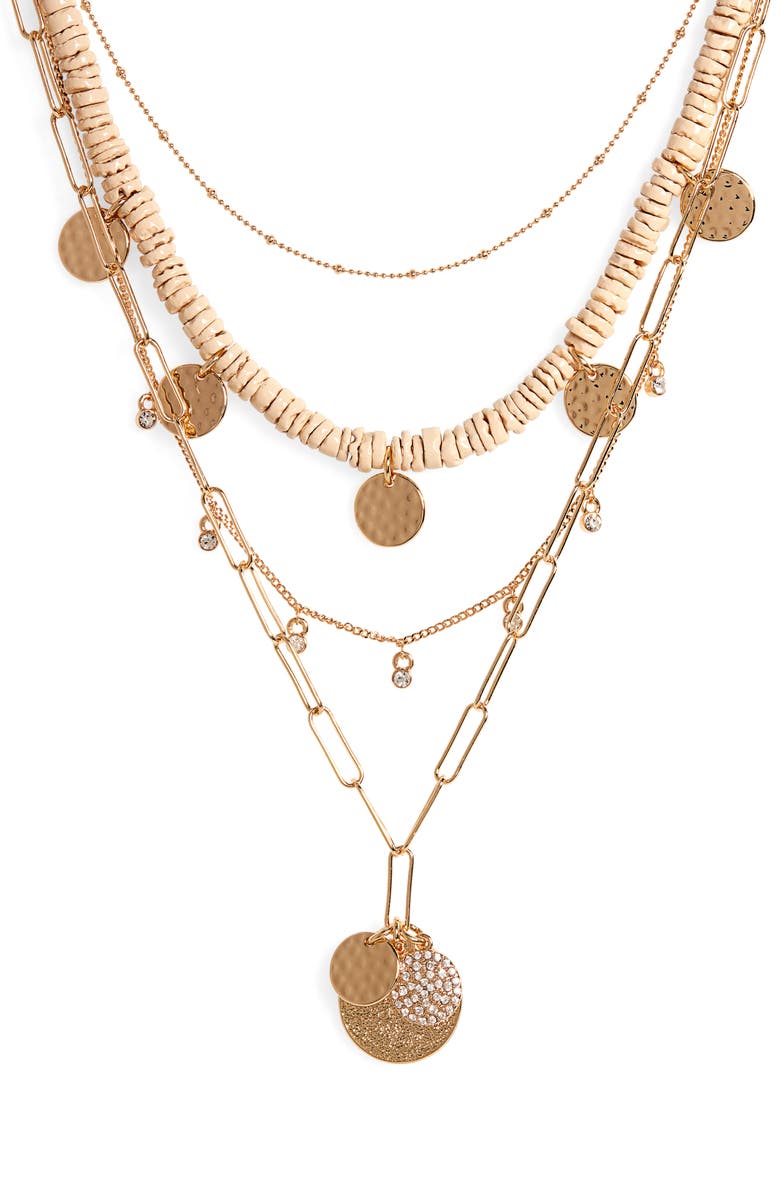 BP. Layered Disc Pendant Necklace, Alternate, color,