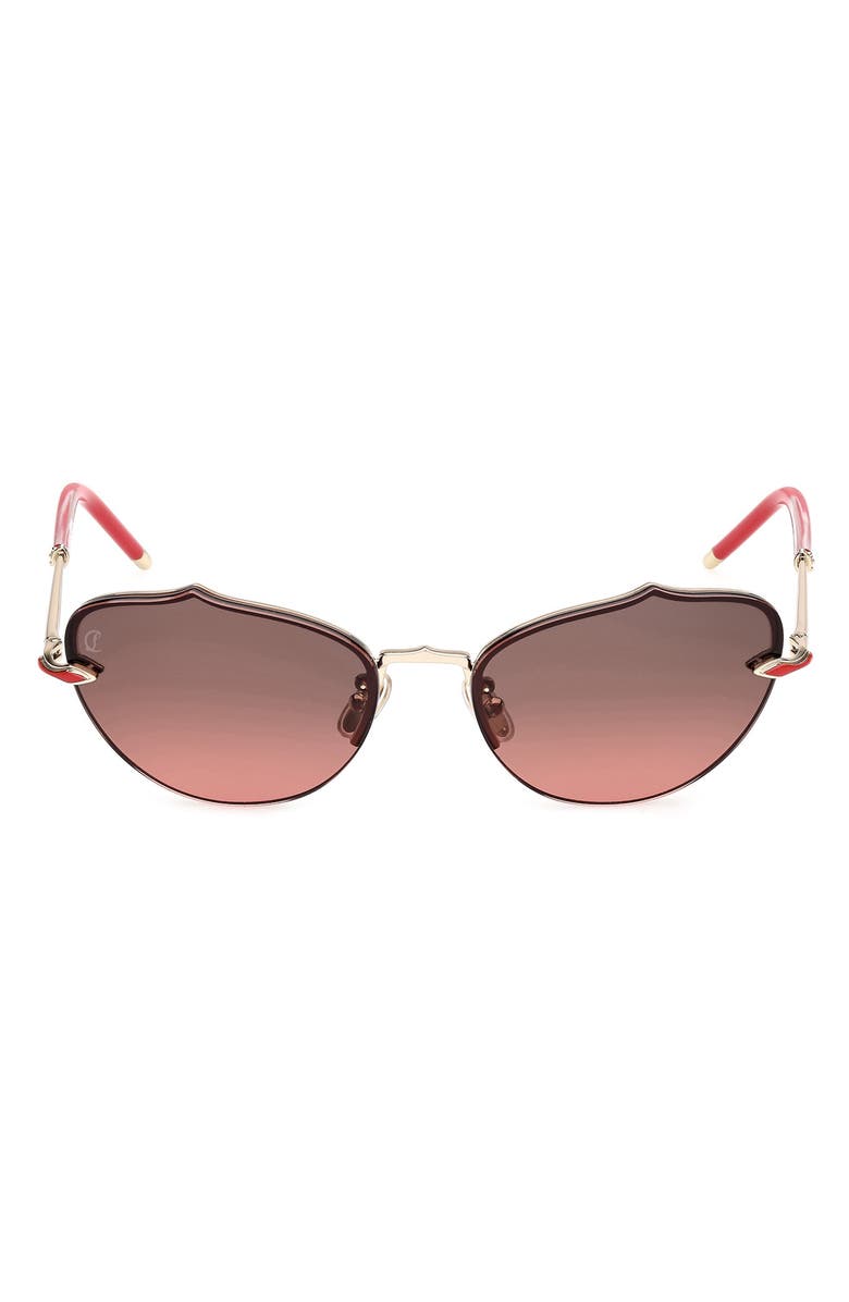 Christian Louboutin 59mm Gradient Geometric Sunglasses, Main, color, 