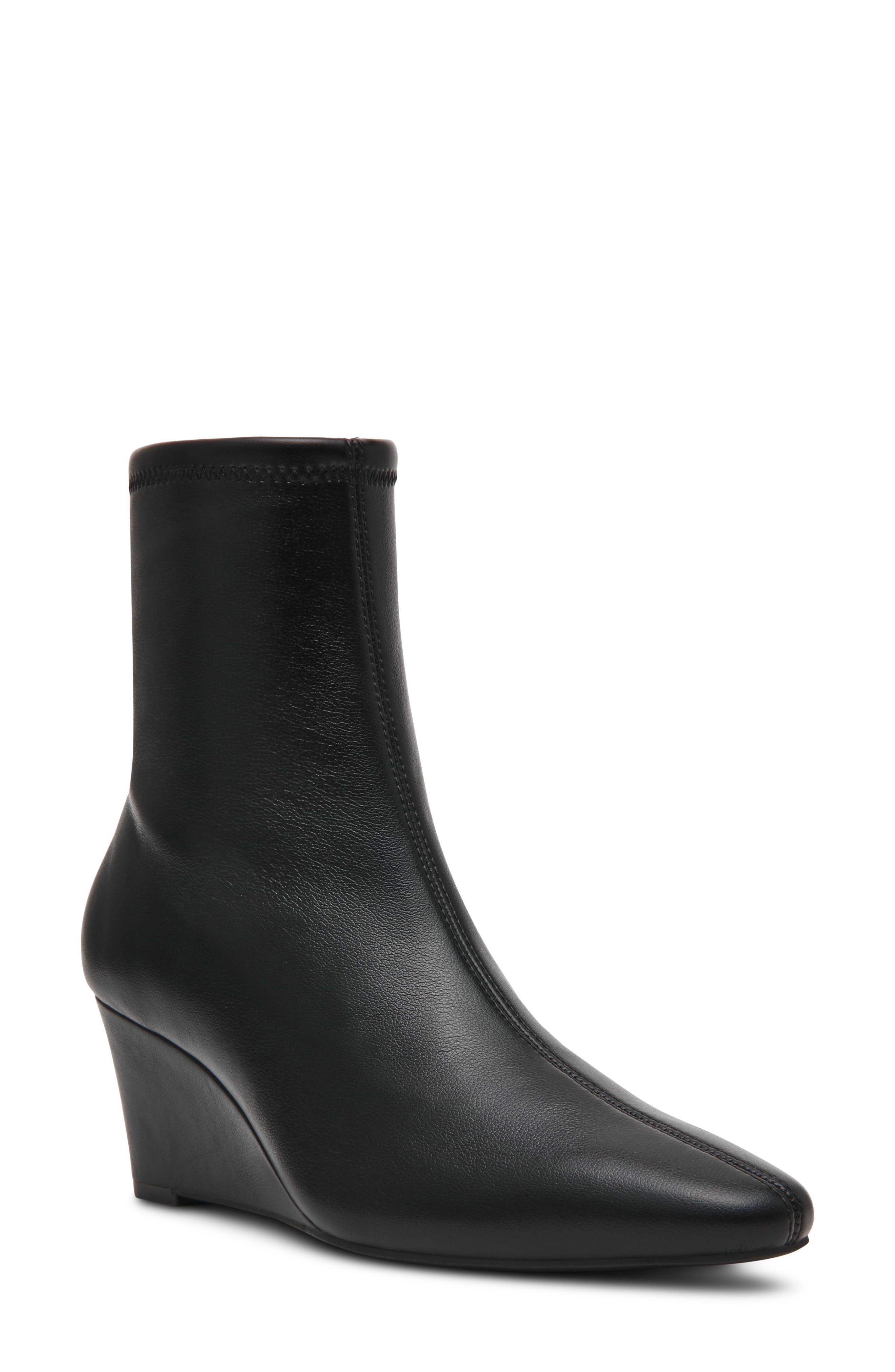 Cabrera Wedge Bootie, Main, color, BLACK SMOOTH