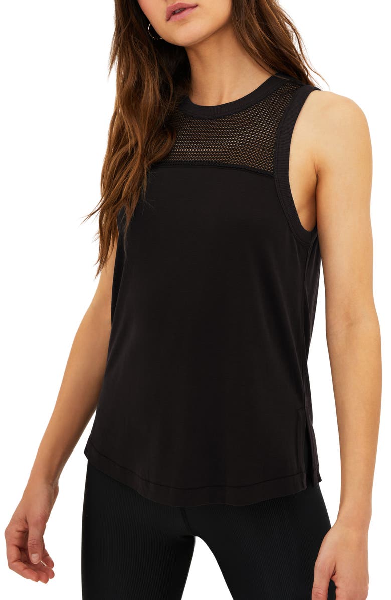 Beach Riot Lusa Mesh Yoke Tank, Alternate, color, 