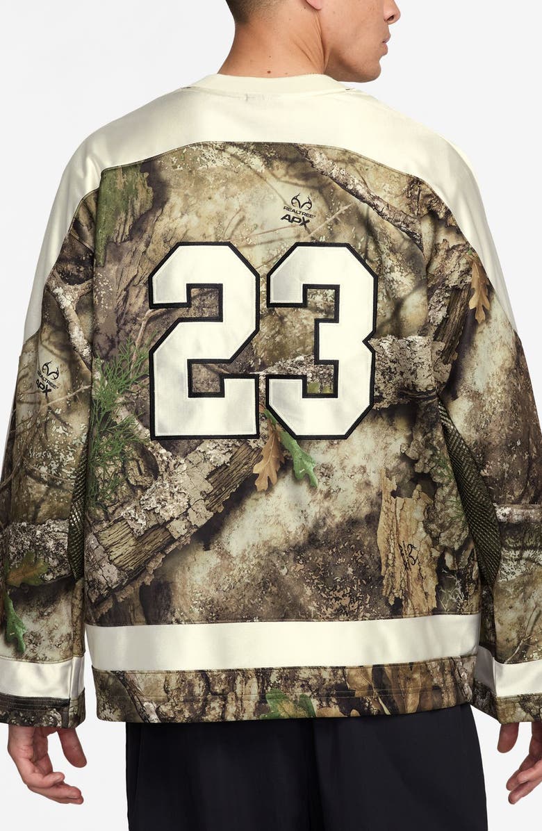 Jordan Realtree<sup>®</sup> Camo Brooklyn Fleece Hockey Jersey, Alternate, color, Medium Olive/ Sail/ Sail