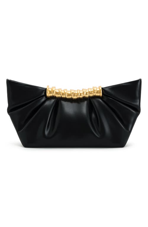 Jw Pei Leia Pleated Faux Leather Clutch In Black