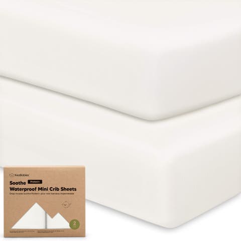 2-Pack Soothe [Protect+] Waterproof Mini Crib Sheets