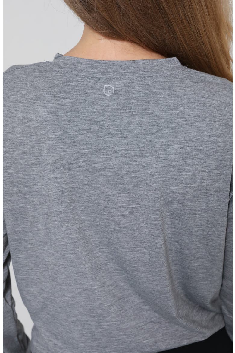 Abigail Long Sleeve Nursing Pullover, Alternate, color, Heather Gray