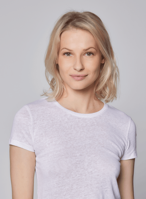 Stretch Linen Short Sleeve Crewneck T-Shirt