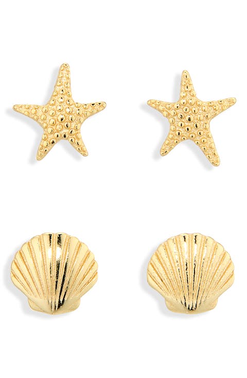 Sea Life Set of 2 Stud Earrings