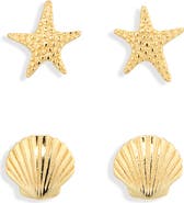 ARGENTO VIVO Sea Life Set of 2 Stud Earrings