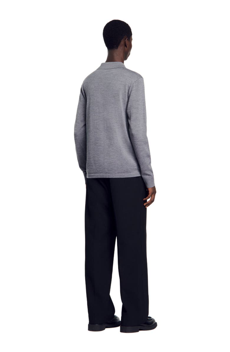 SANDRO Knit polo sweater, Alternate, color, 