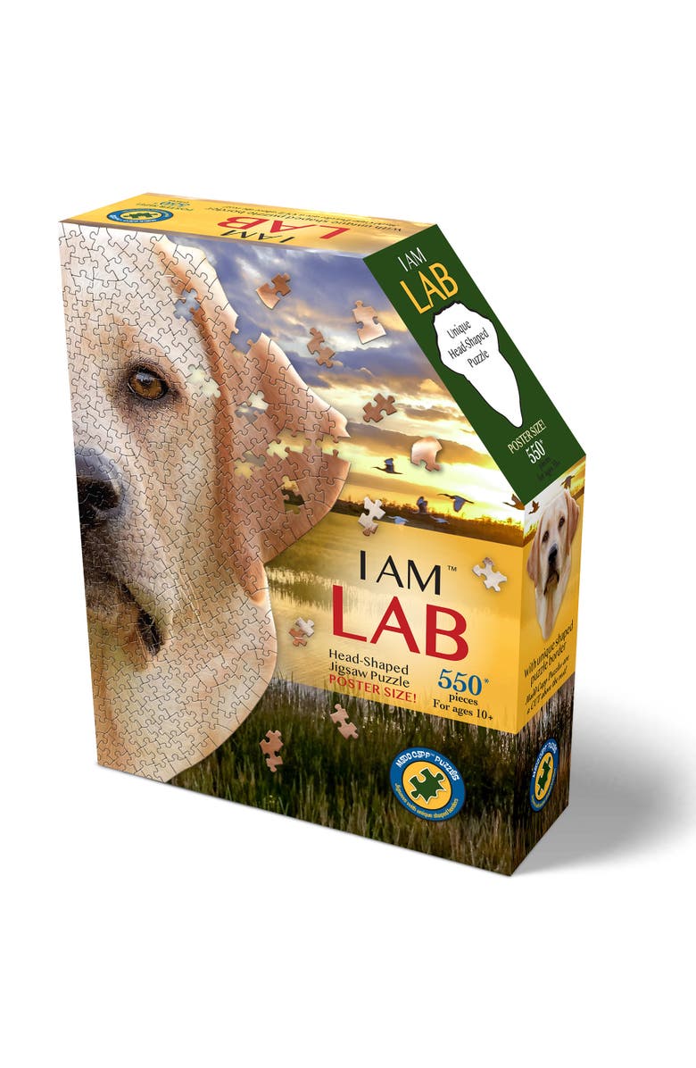 Madd Capp I Am Lab 550 Piece Dog Shaped Jigsaw Puzzle, Main, color, 