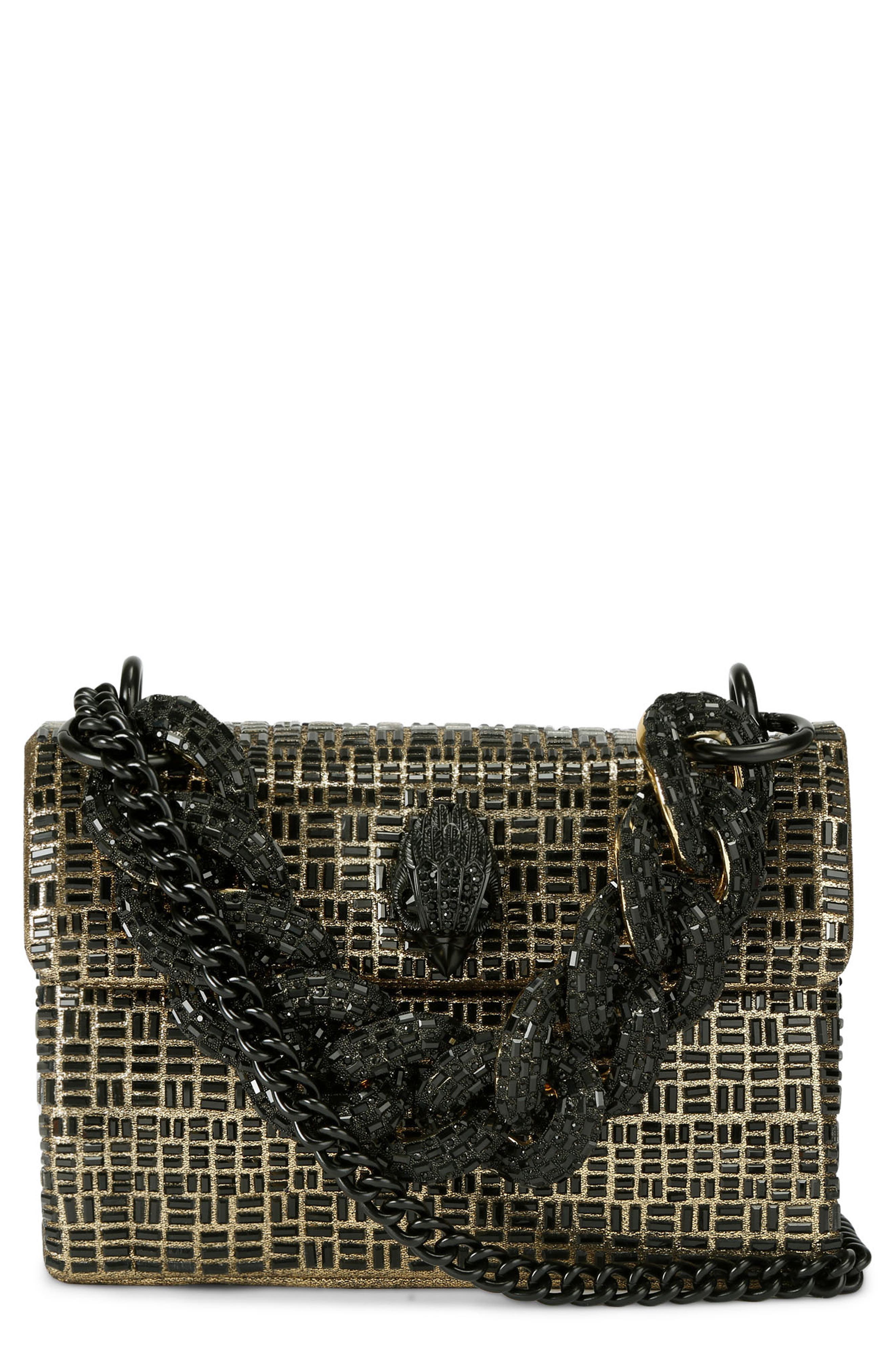 Kurt Geiger London Mini Kensington Chain Convertible Crossbody Bag, Main, color, Charcoal