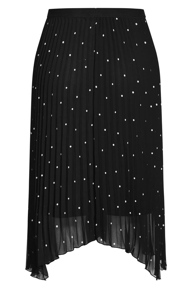 Polka Dot Pleated Skirt, Alternate, color, POLKA DOT
