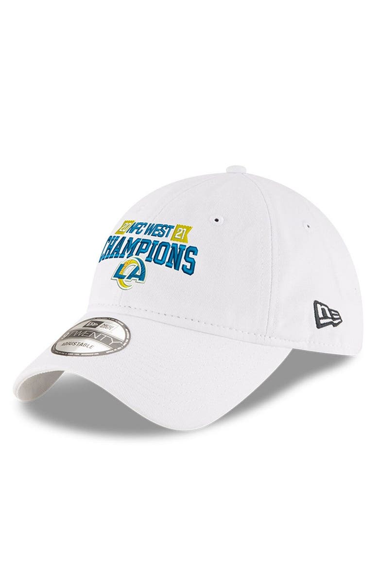 New Era Men's New Era White Los Angeles Rams 2021 NFC West Division Champions 9TWENTY Adjustable Hat, Main, color, 
