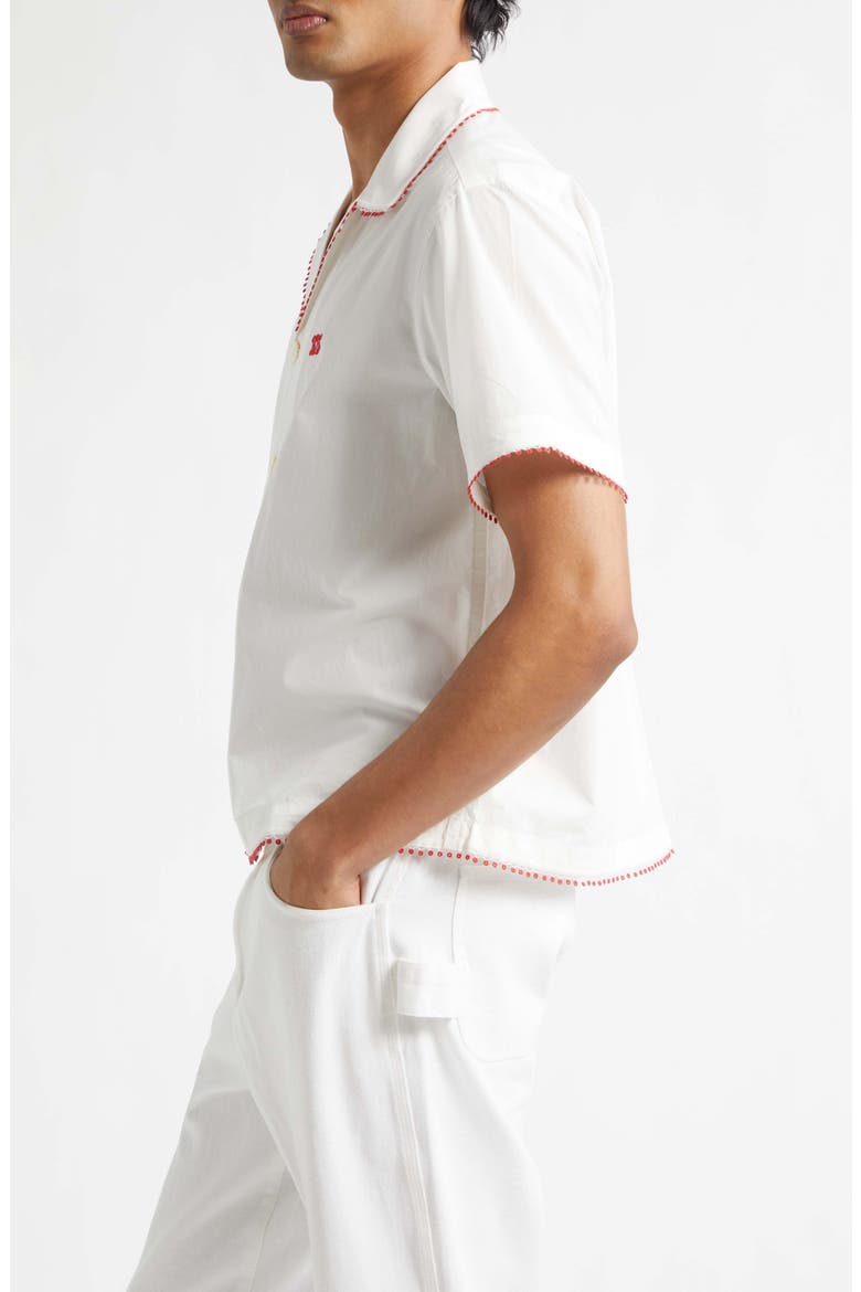 Rebud Cotton Voile Camp Shirt, Alternate, color, WHITE