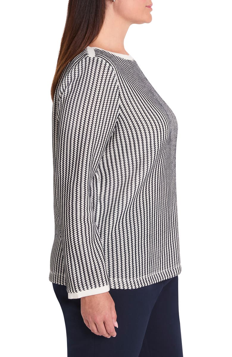 NIC+ZOE Zigag Knit Top, Alternate, color, Indigo Multi