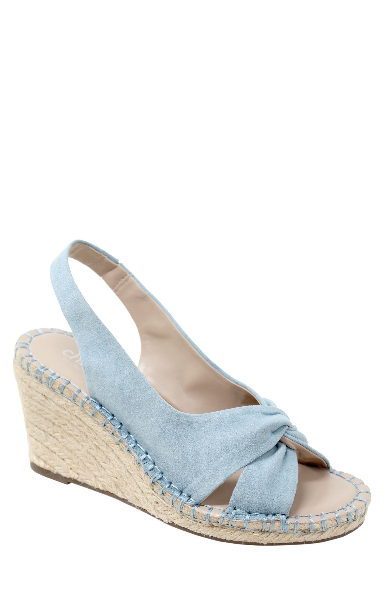 Notable Espadrille Wedge Slingback Sandal, Main, color, PURE BLUE