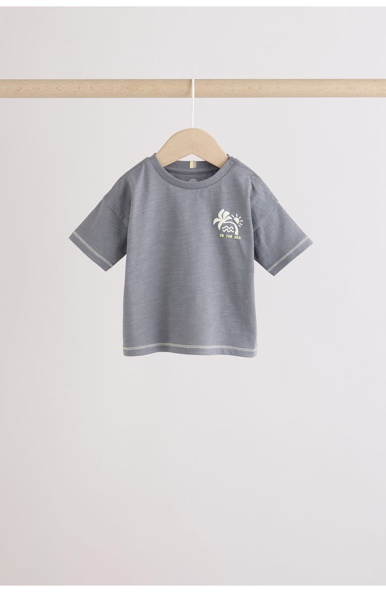NEXT Cotton T-Shirts & Shorts Assorted 6-Pack, Alternate, color, Grey