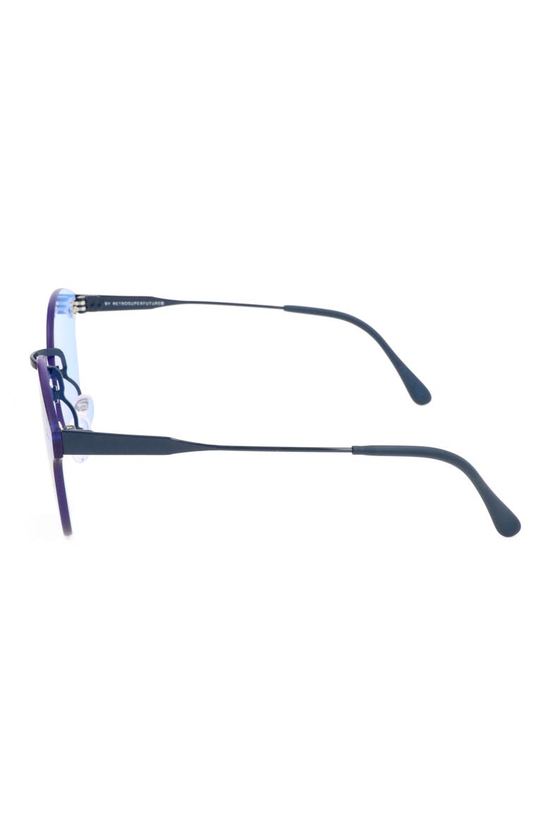 48mm Round Sunglasses, Alternate, color, BLUE/ BLUE