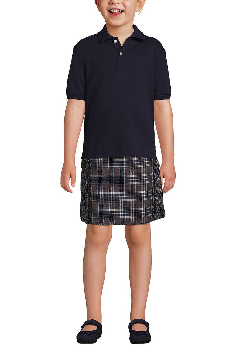 School Uniform Kids Short Sleeve Interlock Polo Shirt, Main, color, Classic Navy