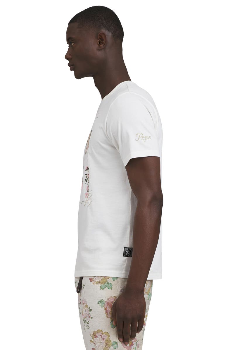 PRPS Alba Floral Embroidered Cotton Graphic T-Shirt, Alternate, color, 