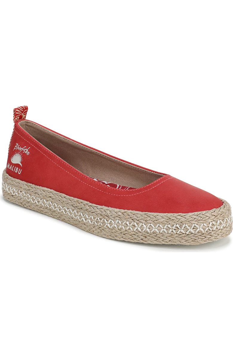Blowfish Malibu Benita Espadrille Flat, Main, color, Red Suede