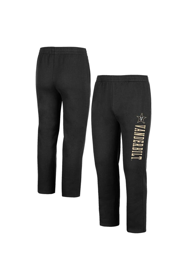 Men's Colosseum Black Vanderbilt Commodores Wordmark Pants, Main, color, Black