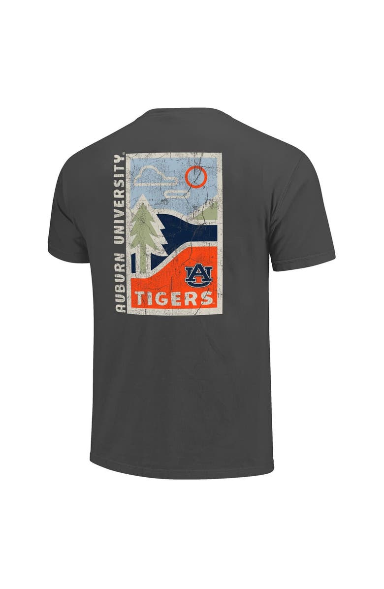 IMAGE ONE Men's  Graphite Auburn Tigers Comfort Colors Minimal Vista Distressed Graphics T-Shirt, Alternate, color, Graphite