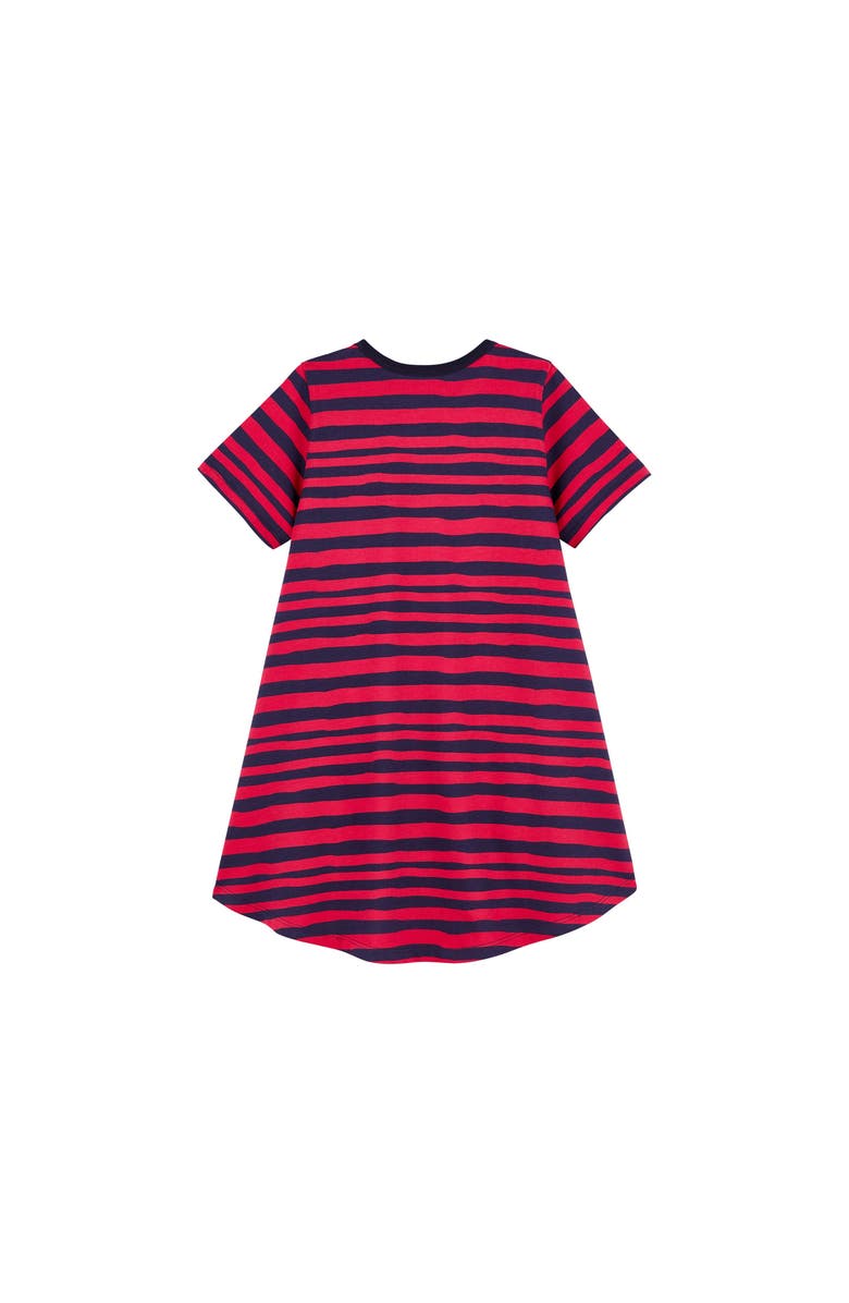 Vilebrequin Kids' Turtle And Stripes T-Shirt Dress, Alternate, color, 