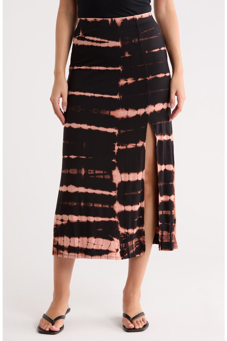 Slit Maxi Skirt, Main, color, BLACK TIE DYE 1