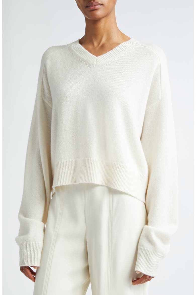 Anzor Cashmere V-Neck Sweater, Alternate, color, IVORY