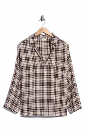 Plaid Elbow Sleeve Top
