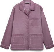 MANGO Garment Dyed Button-Up Shirt